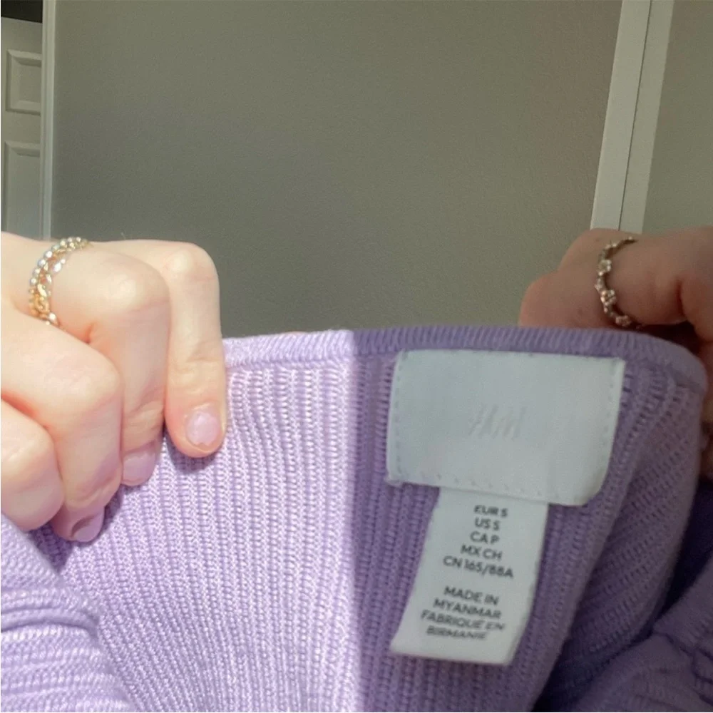 H&M Lavender Ribbed Tube Top